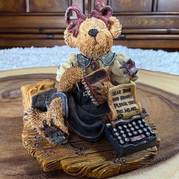 Vintage Boyds Bears Ms. Friday...Take This Job Bearstone Collection Figurine - Picture 3 of 11